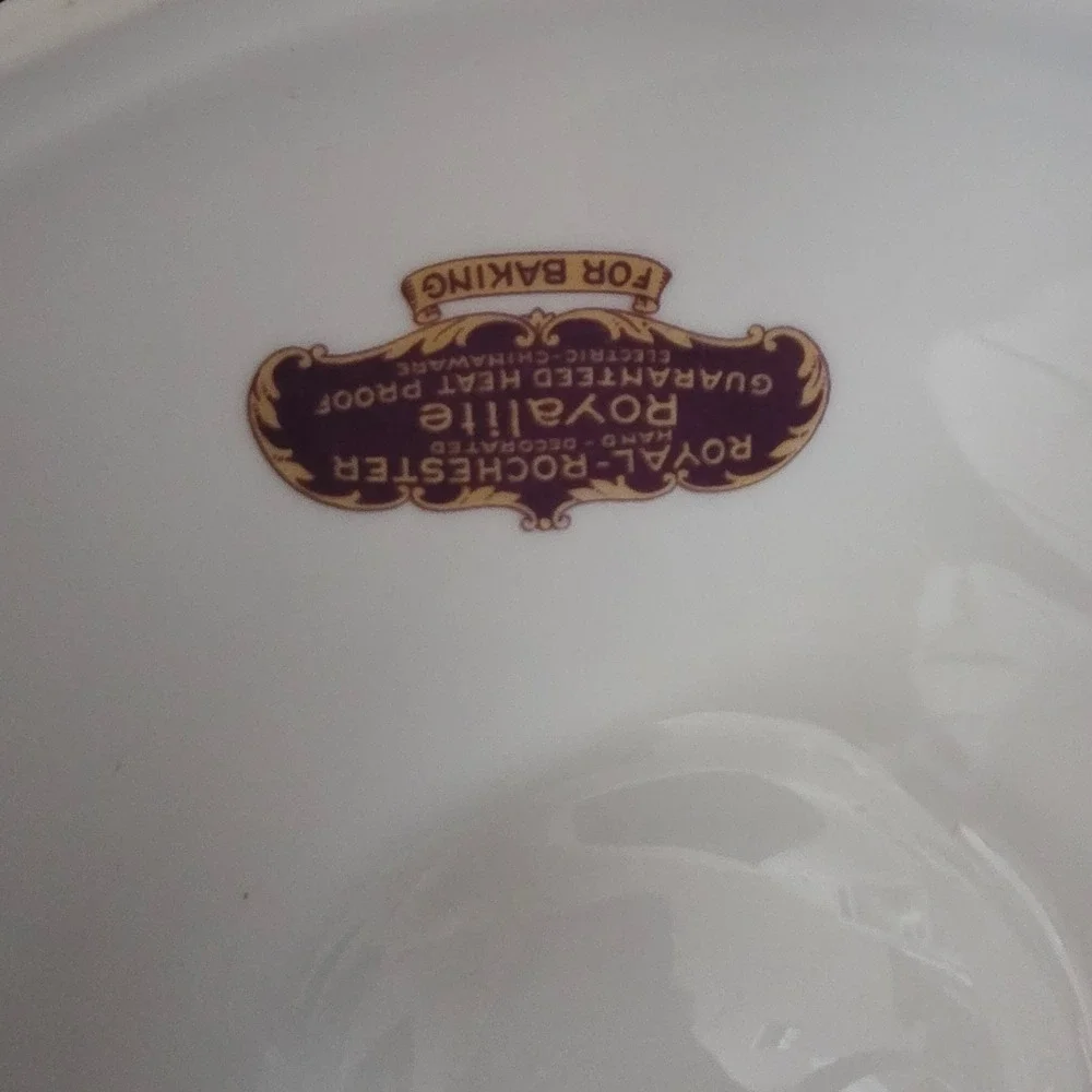 Royal Rochester Royalite Fraunfelter China Floral Casserole Dish with Lid